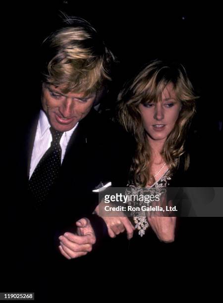 Actor Robert Redford and daughter Shauna Redford attend the opening exhibit of "Highlight" on November 17, 1983 at the International Center of...