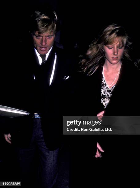 Actor Robert Redford and daughter Shauna Redford attend the opening exhibit of "Highlight" on November 17, 1983 at the International Center of...