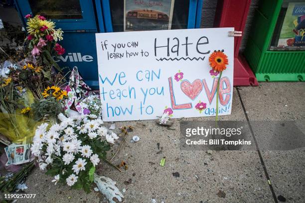 August 18: MANDATORY CREDIT Bill Tompkins/Getty Images Memorial for Heather Heyer who was killed. On August 12 a car was deliberately driven into a...