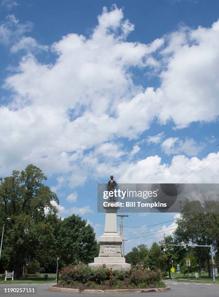 August 19: MANDATORY CREDIT Bill Tompkins/Getty Images Statue of AP Hill on August 19, 2017 in Richmond.