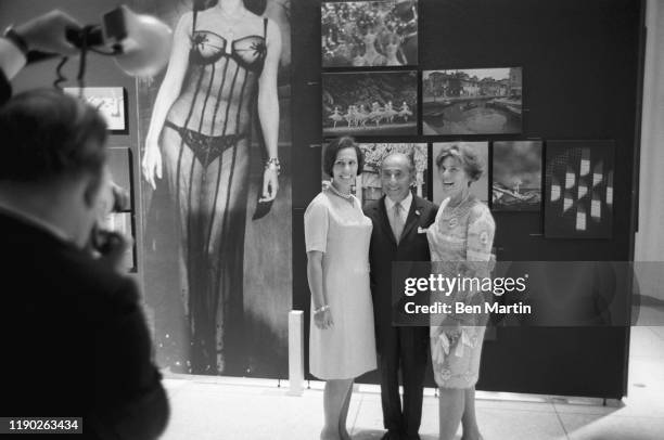 Alfred Eisenstaedt , renowned German born American staff photographer for Life magazine at his Witness to our time exhibit, August 28th, 1966.