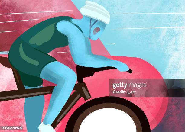 cycling race illustration. - bildnis bildbanksfoton och bilder