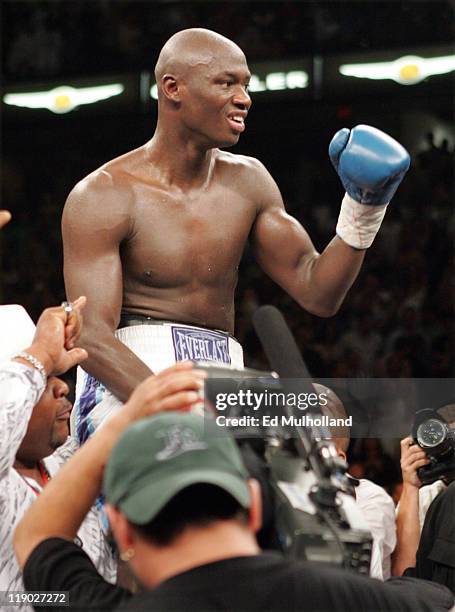 Antonio Tarver poses after his third fight against Roy Jones Jr. For the World Light Heavyweight Championship at the St. Pete Times Arena in Tampa,...