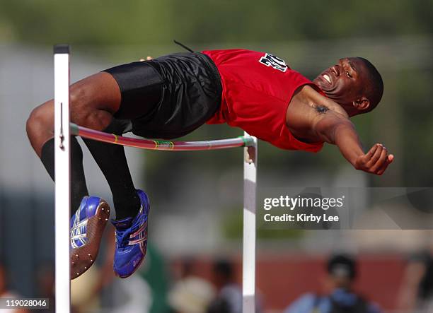 Leland Anderson of Lawndale High was among five to clear 6-8 in the high jump qualifying in the CIF State Track & Field Championships at Hughes...