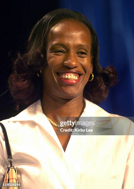 Jackie Joyner-Kersee during Track & Field Olympian Wilma Rudolph Honored on U.S. Postage Stamp at Sacramento Convention Center in Sacramento,...