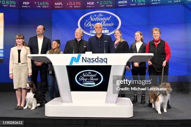 Hailey Gallotti, NASDAQ VP David Wicks, DJ Jean, National Dog Show host David Frei, John O'Hurley, Erika Lewis, Magee Snyder, Dr. Alice Hoersch and...