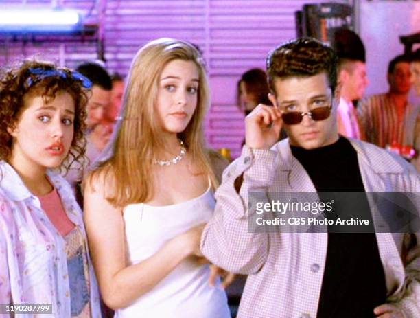 The movie "Clueless", written and directed by Amy Heckerling. Seen here from left, Brittany Murphy , Alicia Silverstone and Justin Walker ....