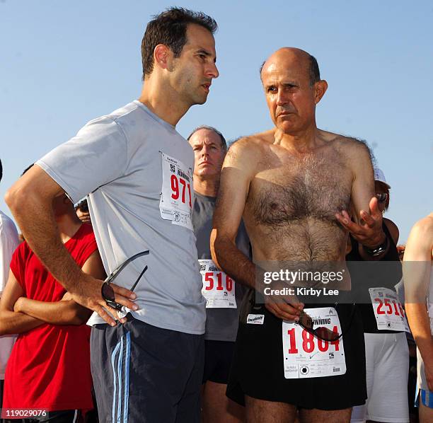 California Assembly member Lloyd Levine and Los Angeles County Sheriff Lee Baca at the 13th annual Keep L.A. Running 5 and 10K at Dockweiler Beach in...