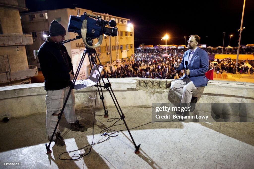Al Jazeera Television Crew during Libya 2011 Revolution