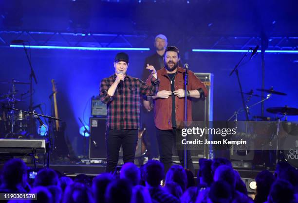 Gavin Degraw and Chris Young perform during CMT Crossroads: Gavin Degraw & Chris Young at The Factory At Franklin on November 26, 2019 in Franklin,...