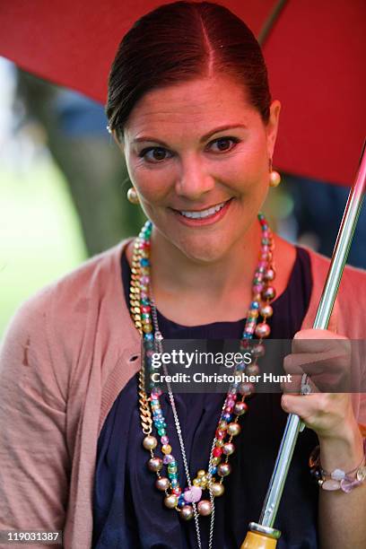 Crown Princess Victoria of Sweden celebrates her 34th birthday at Solliden on July 14, 2011 in Borgholm, Sweden.