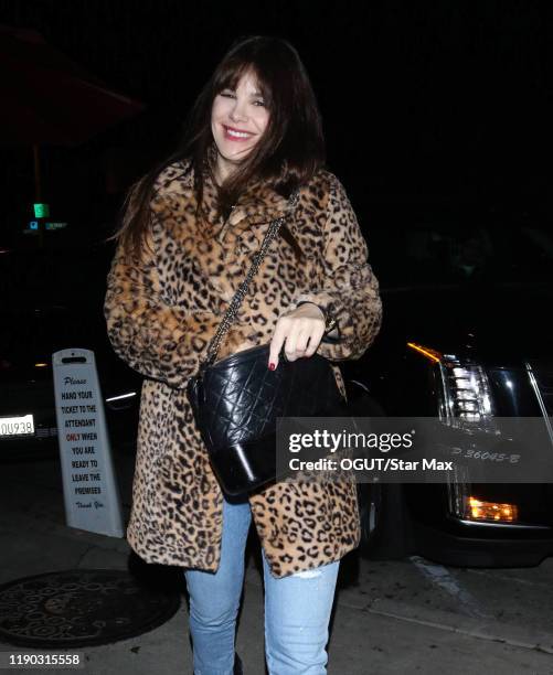 Lucia Sola is seen on December 23, 2019 in Los Angeles, California.