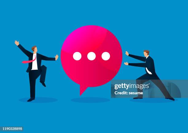 ilustraciones, imágenes clip art, dibujos animados e iconos de stock de debate, kung fu, dos hombres de negocios compiten - democracia