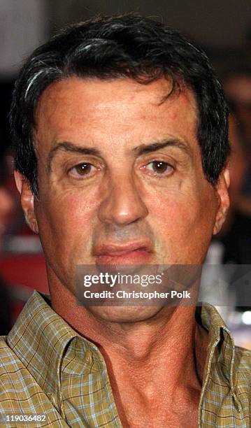 Sylvester Stallone during Fernando Vargas vs Fitz Vanderpool Ringside at The Grand Olympic Auditorium in Los Angeles, California, United States.