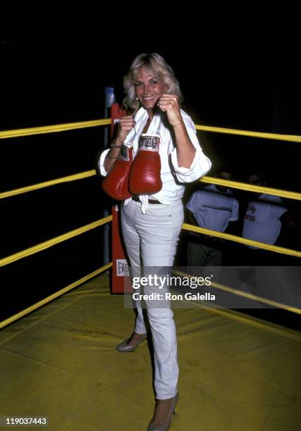 Vikki LaMotta during St. George Special Olympics - January 1, 1985 in New York City, New York, United States.