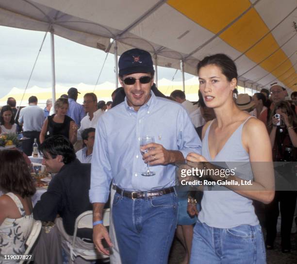 Matt Lauer and Annette Roque during Hamptons Classic at Snake Hollow in Bridgehampton, New York, United States.