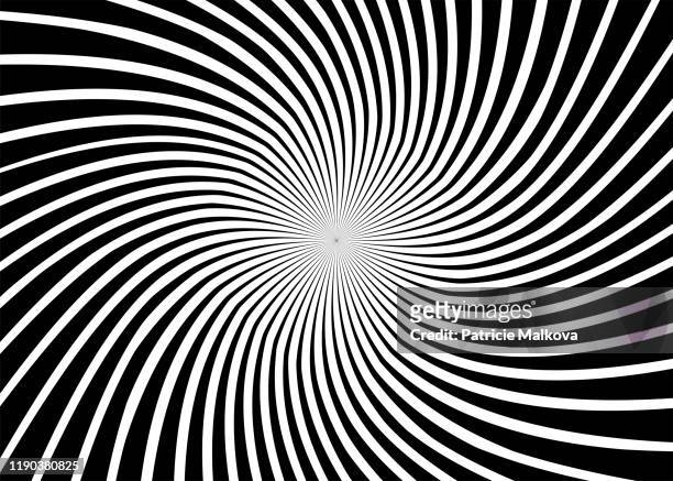 3d black and white twisted background, modern design geometric composition, distorted effect - trippy swirl stock illustrations