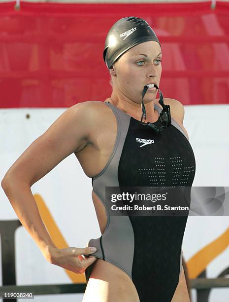 Amanda Beard took second in the Women's 200IM Final at the Olympic Swim Team Trials at the Charter All Digital Aquatic Centrein Long Beach,...