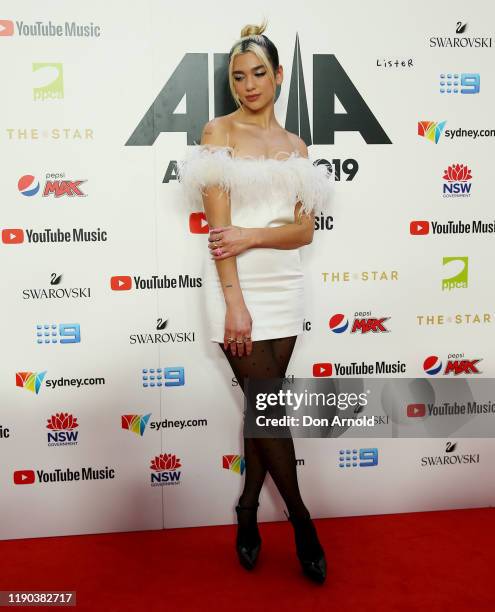 Dua Lipa arrives for the 33rd Annual ARIA Awards 2019 at The Star on November 27, 2019 in Sydney, Australia.