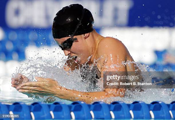 Amanda Beard set a World Record in the Women's 200M Breaststroke during the Final-Semi Final Session at the U.S. Olympic Team Trials at the Charter...