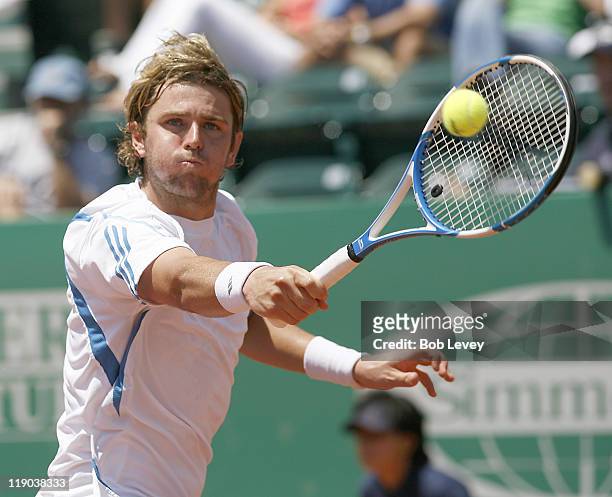 Mardy Fish defeated Jurgen Melzer 3-6, 6-4 6-3 to win the U.S. Mens Clay Court Championships on April 16, 2006 at Westside Tennis Center in Houston,...
