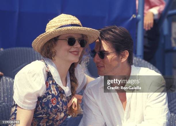 Nicole Kidman and Tom Cruise during 1993 U.S. Open Tennis Championships at Flushing Meadow Park in New York City, New York, United States.