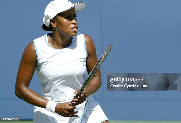 Chanda Rubin during her second round match against Antonella Serra Zanetti at the 2004 US Open in the USTA National Tennis Center in New York on...