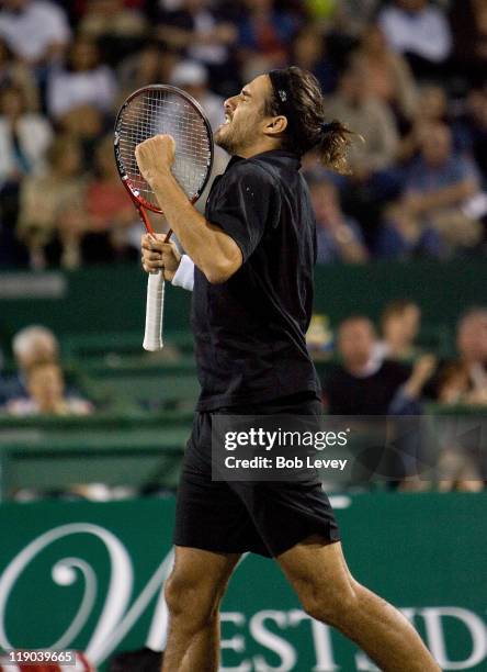 Mariano Zabaleta defeated [4]Mardy Fish 7-5 6-4 in 2nd round action at the U.S. Mens Clay Court Championships at Westside Tennis Club, April 11, 2007...