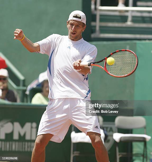 Mardy Fish defeated Jurgen Melzer 3-6, 6-4 6-3 to win the U.S. Mens Clay Court Championships on April 16, 2006 at Westside Tennis Center in Houston,...