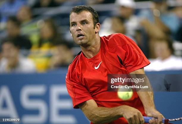 Marc Gicquel during his third round match against Gaston Gaudio at the 2006 US Open at the USTA Billie Jean King National Tennis Center in Flushing...