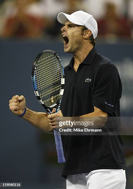 Andy Roddick during a second round match against Kristian Pless at the 2006 US Open at the USTA National Tennis Center in Flushing Queens, NY on...