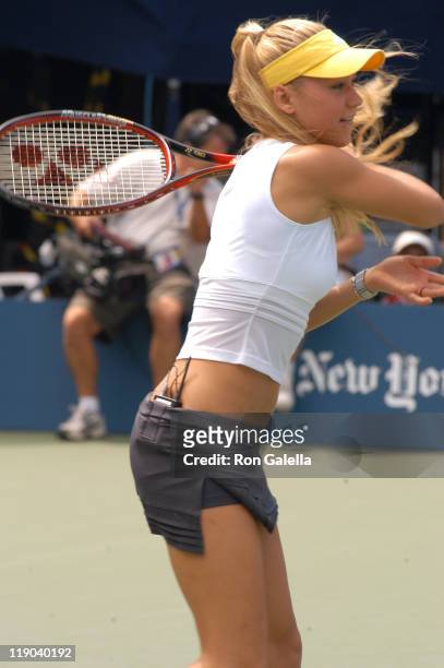 Anna Kournikova during 2003 US Open - Arthur Ashe Kids Day at USTA National Tennis Center in Queens, New York, United States.