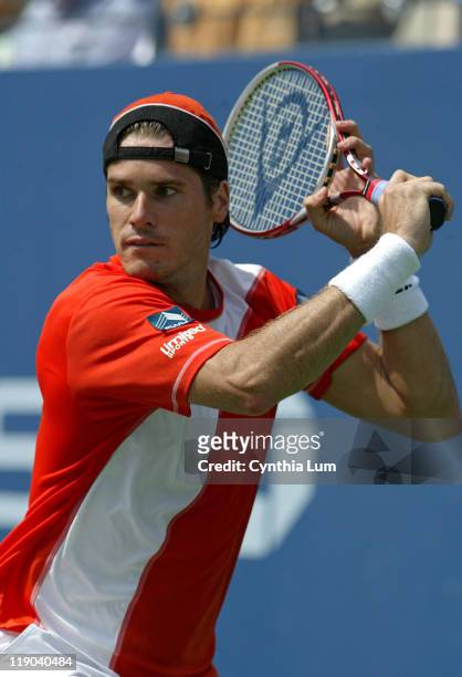Tommy Haas during his fourth round match against Marat Safin at the 2006 US Open at the USTA Billie Jean King National Tennis Center in Flushing...