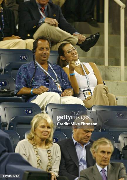 Jon Lovitz watches the Tatiana Golovin vs Maria Sharapova match at the 2006 US Open at the USTA Billie Jean King National Tennis Center in Flushing...