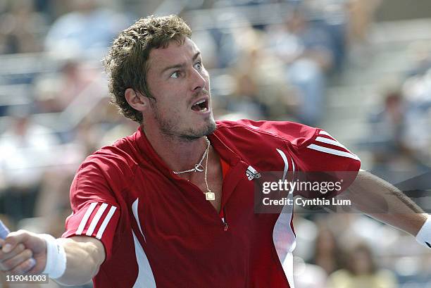 Marat Safin during his fourth round match against Tommy Haas at the 2006 US Open at the USTA Billie Jean King National Tennis Center in Flushing...