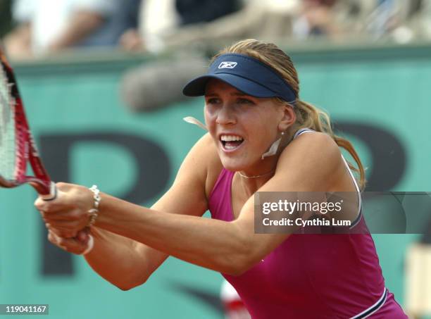 Nicole Vaidisova of the Czech Republic during her third round match againse France's Aravane Rezai at the 2006 French Open in Paris, France on June...