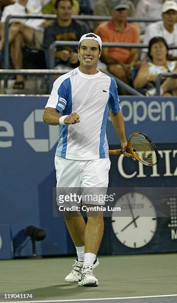 Richard Gasquet during his match against Giorgio Galimberti in the second round of the 2005 US Open at the USTA National Tennis Center in Flushing,...