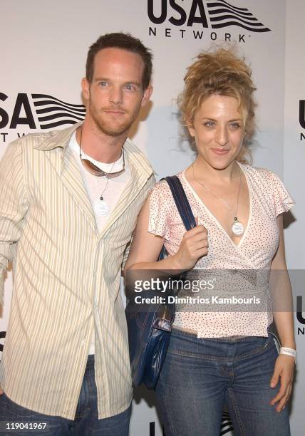 Jason Gray-Stanford and Bitty Schram during 2003 US Open - USA Network Celebrates The Opening Of the 2003 US Open at USTA National Tennis Center in...