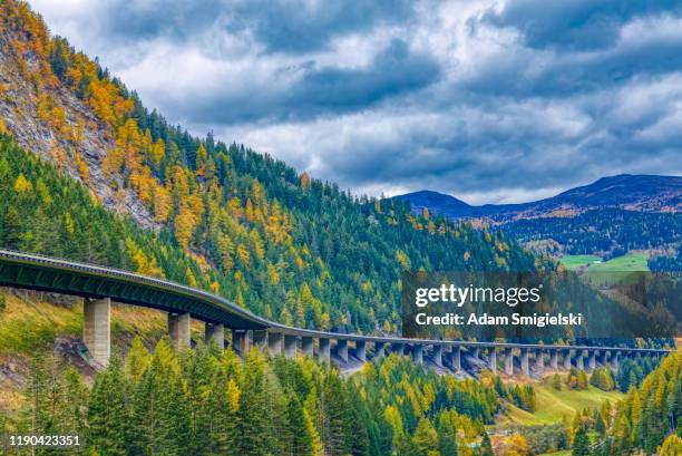 alpine bergen landschap (hdri) - brennerpas stockfoto's en -beelden
