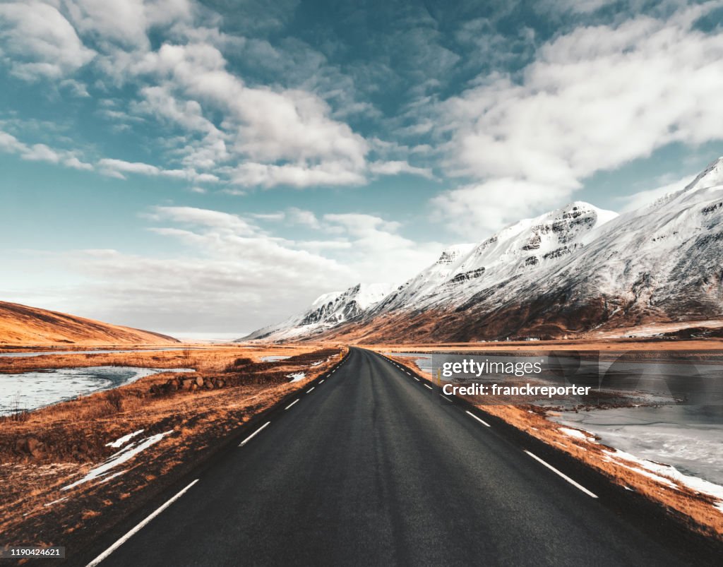 Empty icelandic road