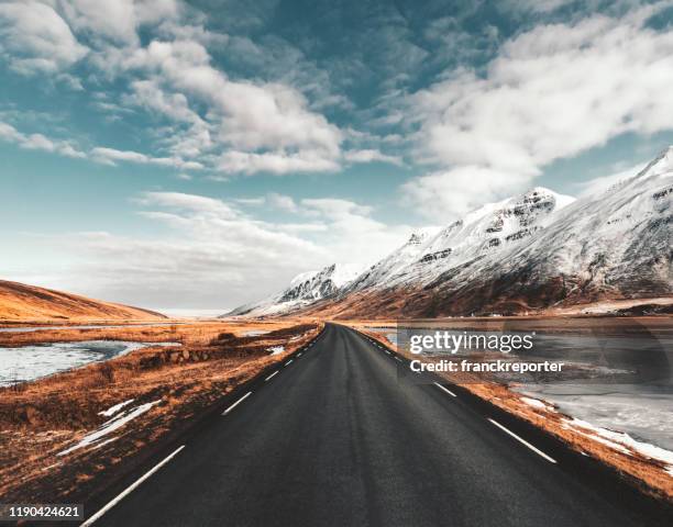 empty icelandic road - westfjords iceland stock pictures, royalty-free photos & images