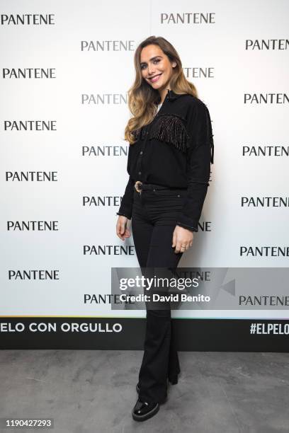 Angela Ponce attends the 'Pantene' photocall to celebrate the diversity of beauty with the campaign 'Hair has no gender' on November 27, 2019 in...