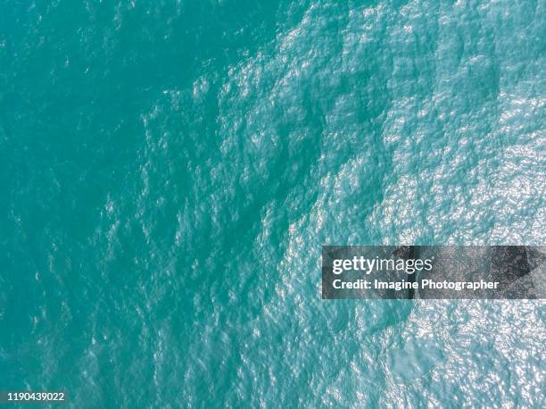 aerial top view, wave on the sea. - shallow stock pictures, royalty-free photos & images