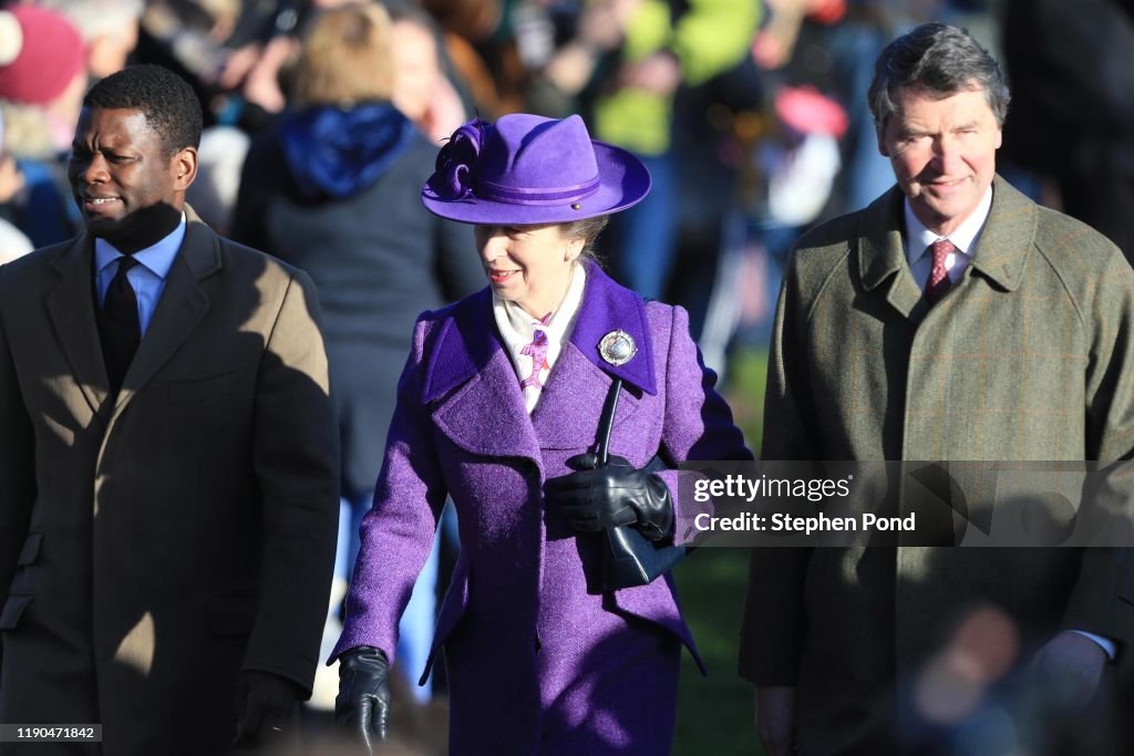 The Royal Family Attend Church On Christmas Day