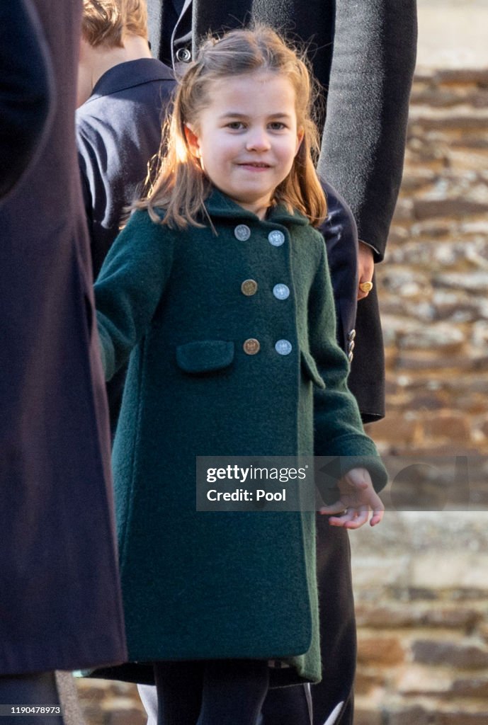 The Royal Family Attend Church On Christmas Day