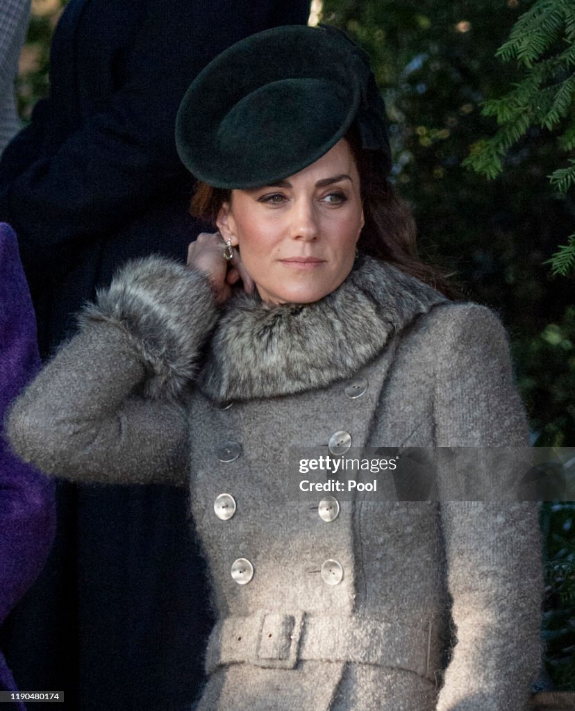 The Royal Family Attend Church On Christmas Day