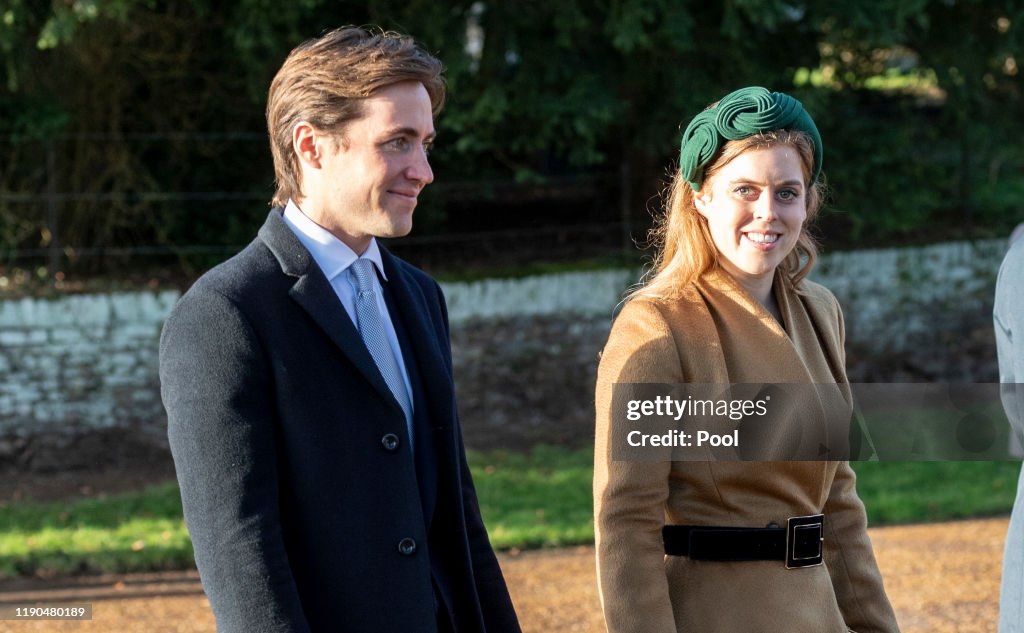 The Royal Family Attend Church On Christmas Day