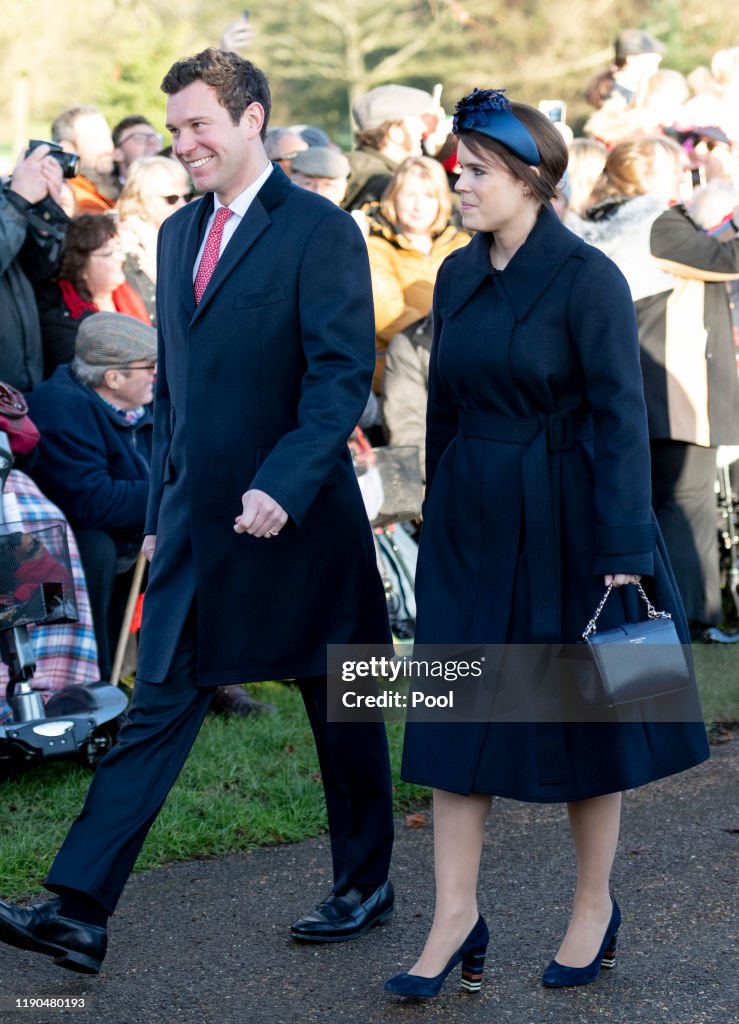 The Royal Family Attend Church On Christmas Day