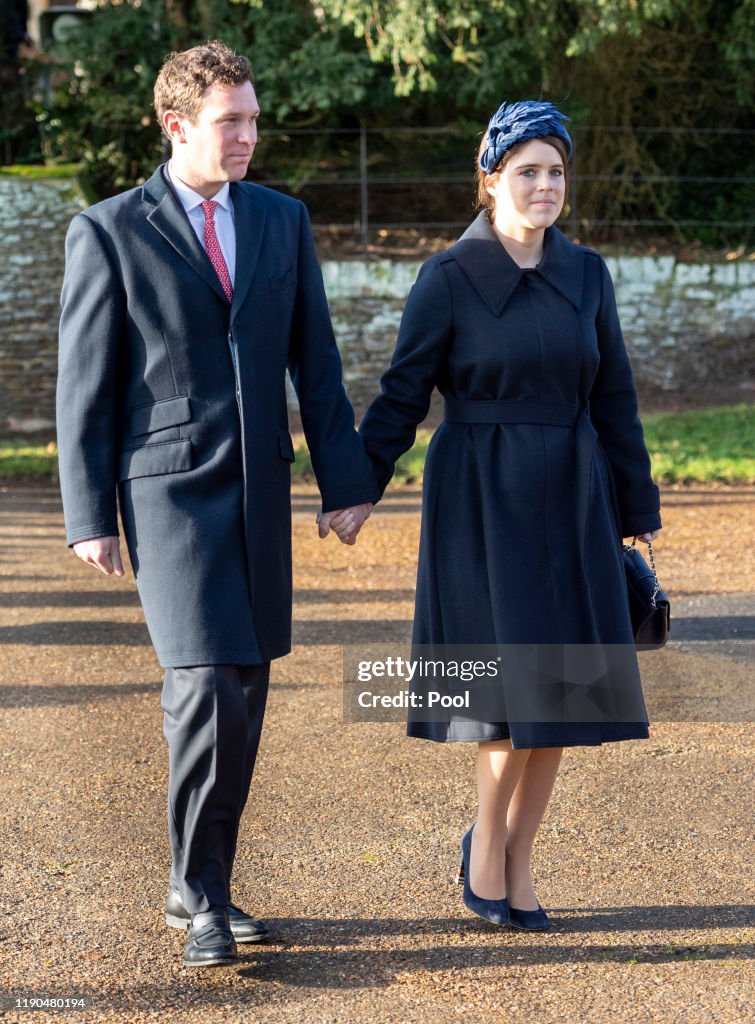 The Royal Family Attend Church On Christmas Day