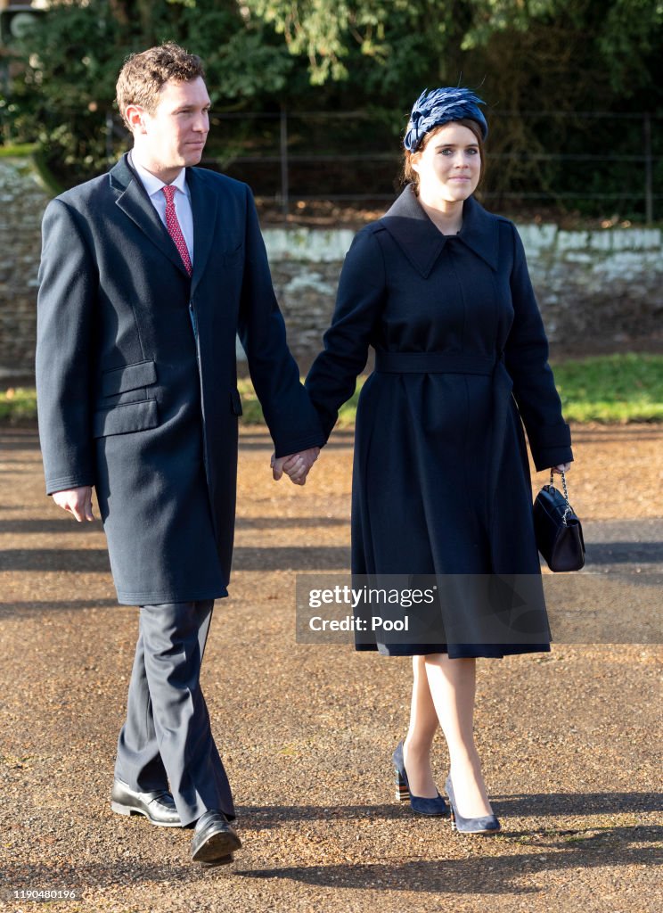 The Royal Family Attend Church On Christmas Day